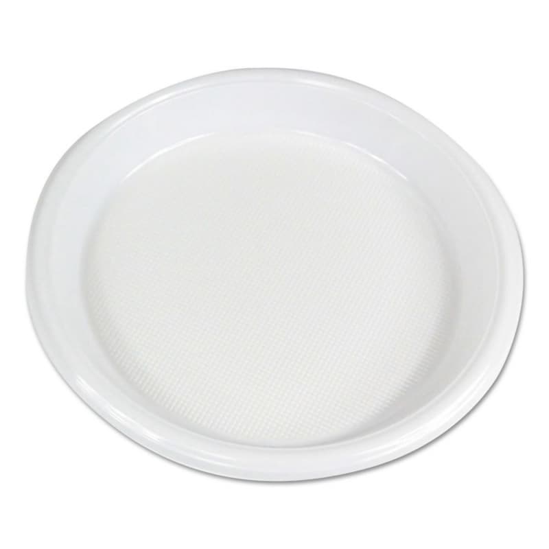 Boardwalk 10" Hi-Impact Plastic Dinnerware Plate, White (1000/Box)