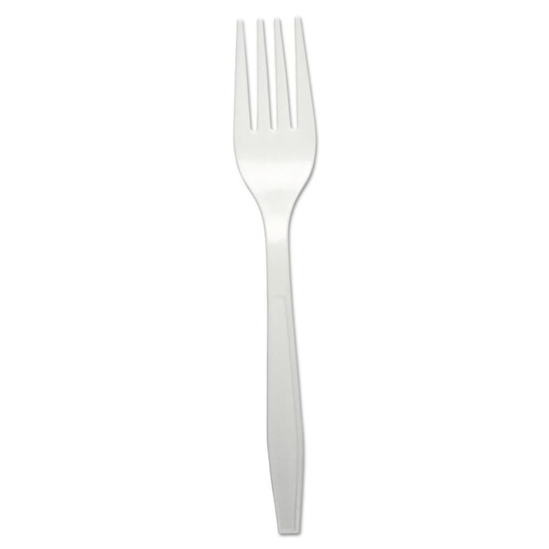 Boardwalk Heavyweight Polypropylene Cutlery Fork, White (1000/Box)