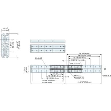 ESR-10 26" Stainless Steel Drawer Slide