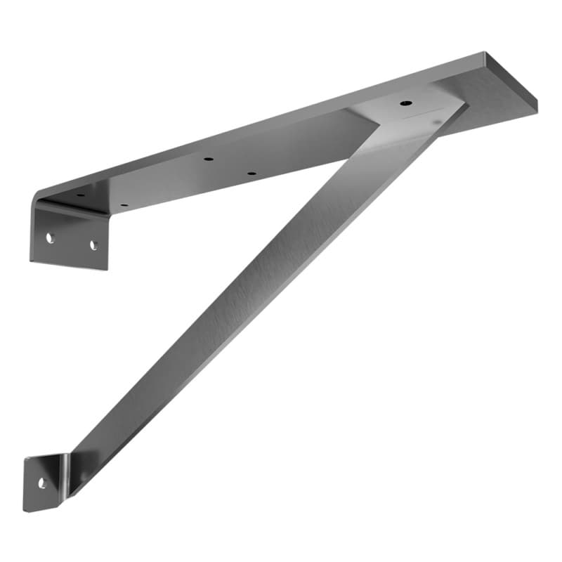 3" x 16" Archer Bench Support Bracket, Stainless Finish