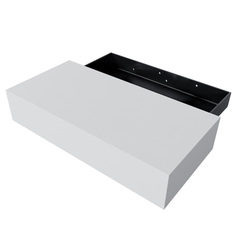 13-3/4" x 7-1/4" x 2-1/2" Concealed Storage Floating Shelf Kit, White