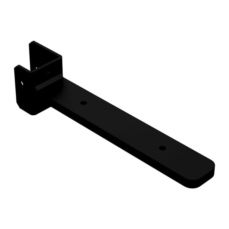 8" x 2" Continental Stud Mount Floating Shelf Bracket, Black Finish