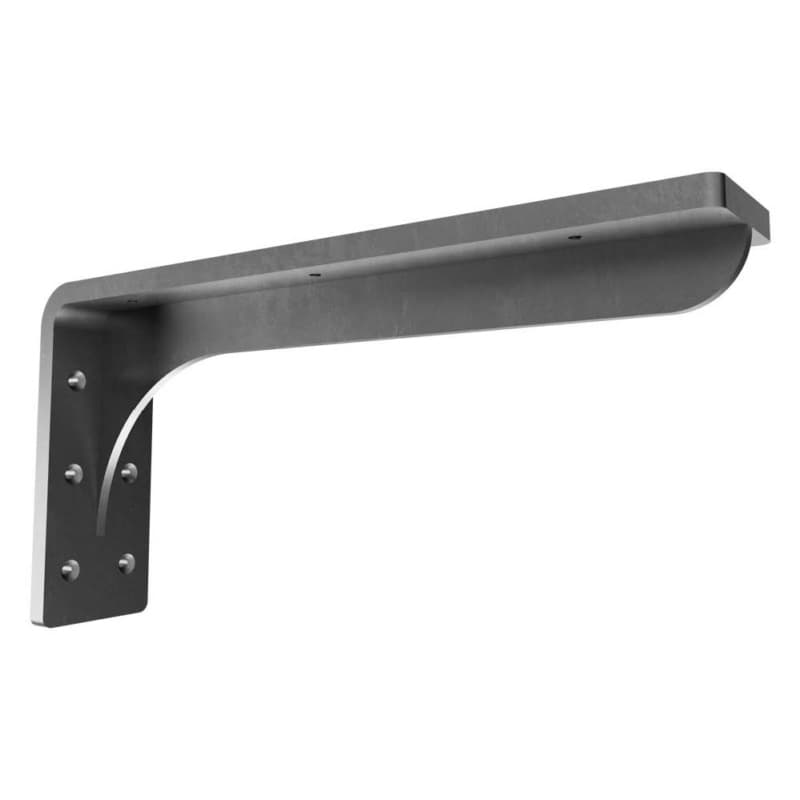 3" x 16" BANQ Heavy Duty Bench Bracket, Raw Steel