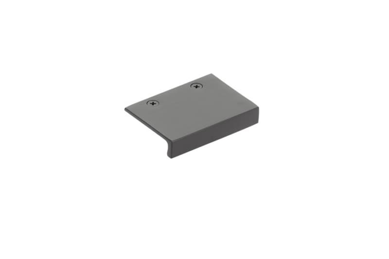 1-1/2" Rustic Modern Cabinet Edge Pull, Flat Black Bronze