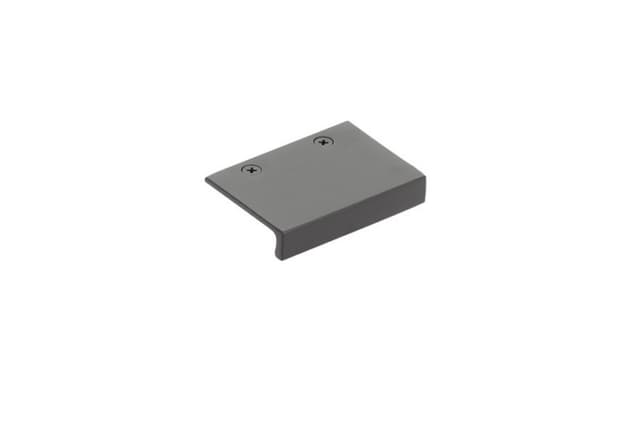 1-1/2" Rustic Modern Cabinet Edge Pull, Flat Black Bronze