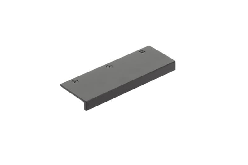 4-1/2" Rustic Modern Cabinet Edge Pull, Flat Black Bronze