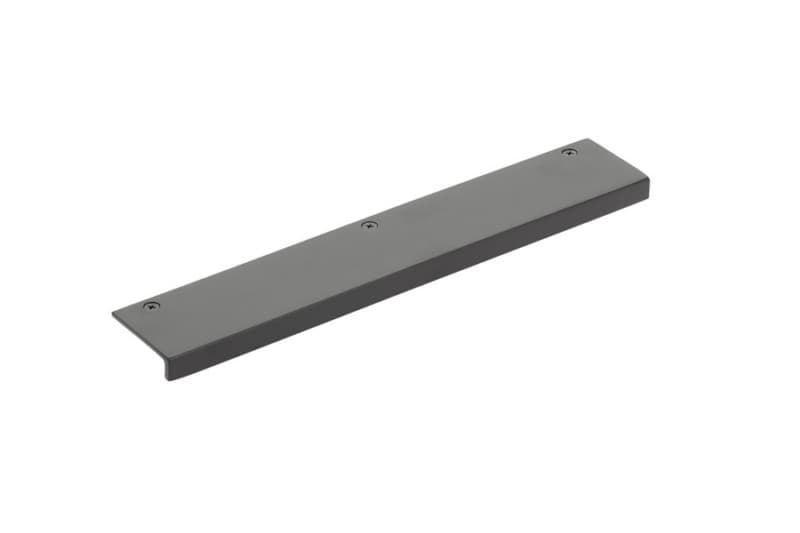 10-1/2" Rustic Modern Cabinet Edge Pull, Flat Black Bronze