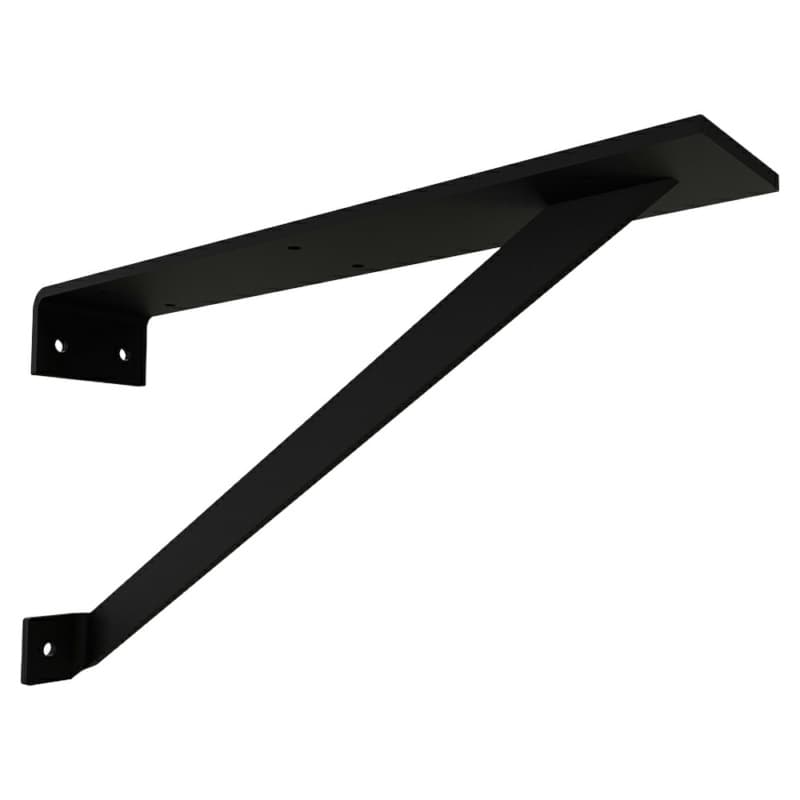 3" x 16" Archer Bench Support Bracket, Black Finish