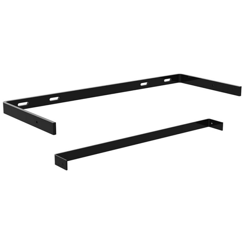 8" x 14" Low Profile Floating Shelf Bracket, Black Finish