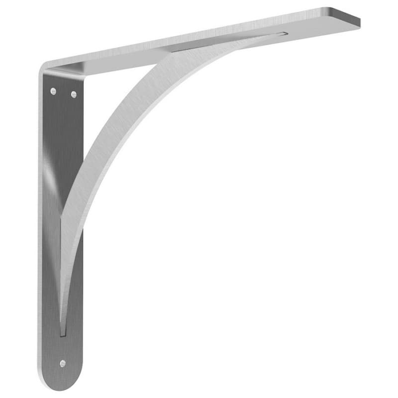2" x 16" Brunswick Countertop Bracket, Stainless Steel Finish