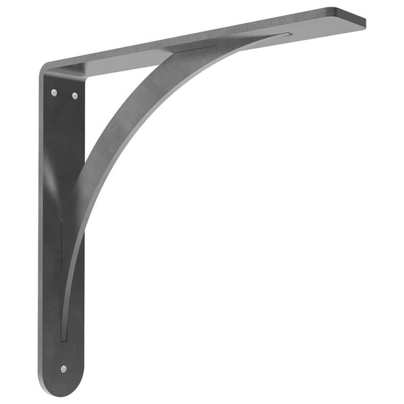 2" x 20" Brunswick Countertop Bracket, Steel Finish