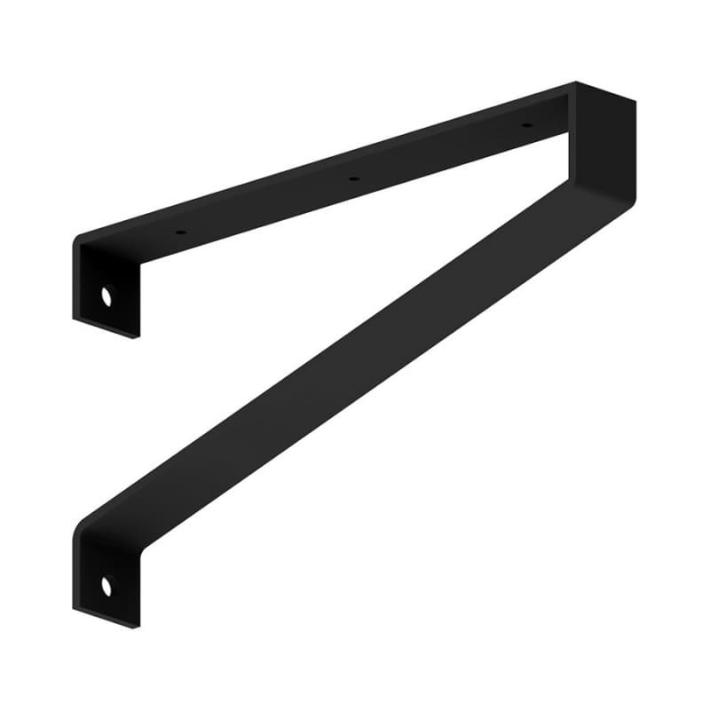 2" x 16" Savona Commercial Bench Bracket, Flat Black Finish