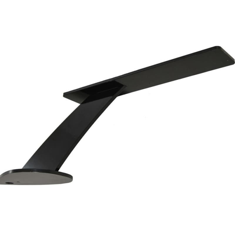2" x 10" Perrine Counter Mounted Bar Support, Black Finish
