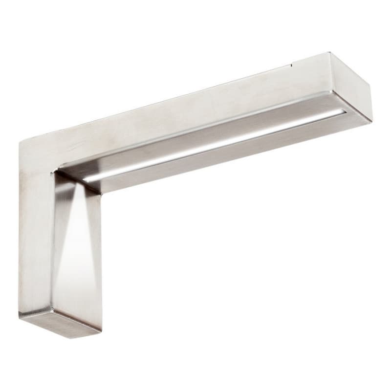 8" x 4" Lumiere Lighted Countertop Support, Stainless Steel Finish