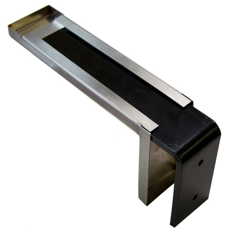12" x 4" Providence Novelle Counter Support, Black/Stainless Steel Finish