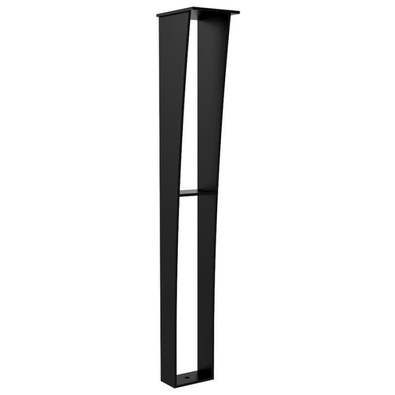 6" x 34-1/2" Anteris Countertop Leg Support, Black Finish