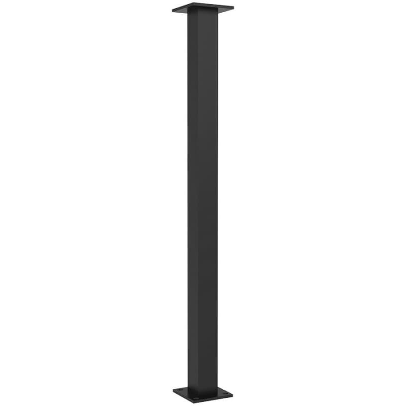 4" x 34-1/2" Trajan Countertop Leg Support, Black Finish