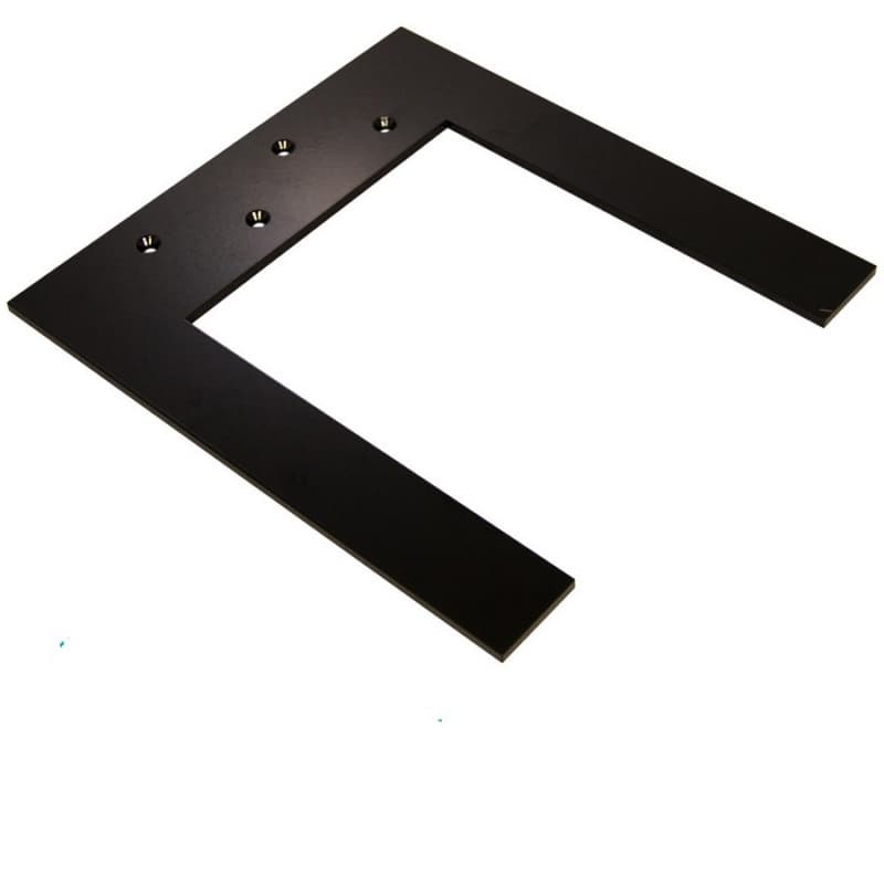 14" x 3/8" Lincoln Top Plate Hidden Countertop Bracket, Black Finish