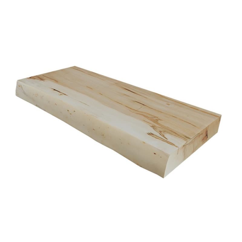2-1/4" x 12" x 24" Live Edge Floating Shelf Kit, Maple