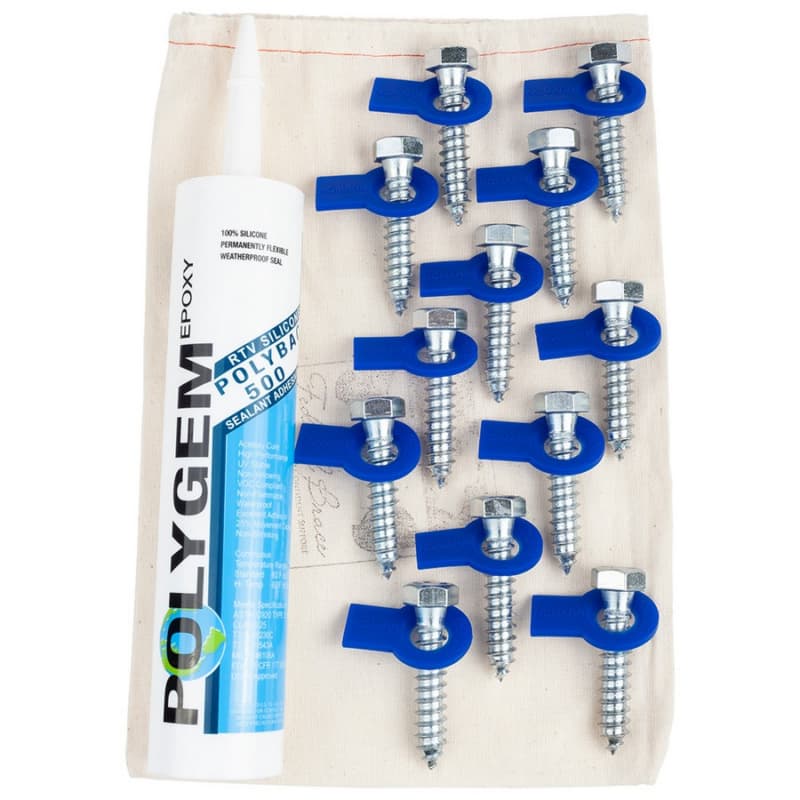 Standard Brace Fastener Kit, Zinc Finish