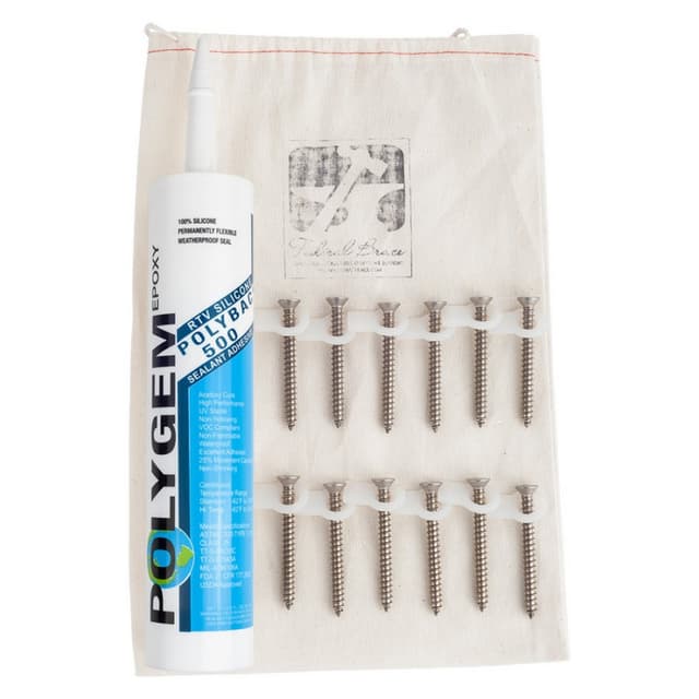 Countersunk Brace Fastener Kit, Stainless Steel Finish