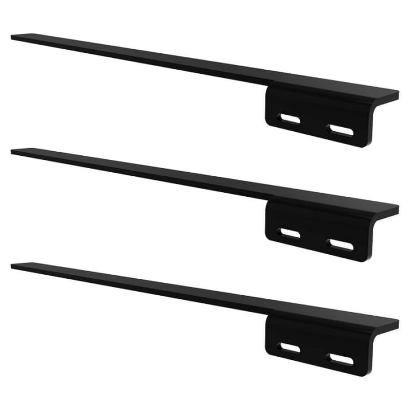 1-1/2" x 24" Harmony Right Hidden Countertop Bracket, Black Finish (3/Pack)