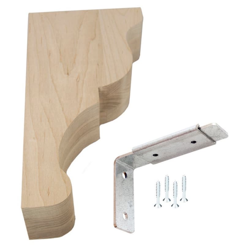 3" x 12.75" Lexington Bar Bracket Corbel, Maple