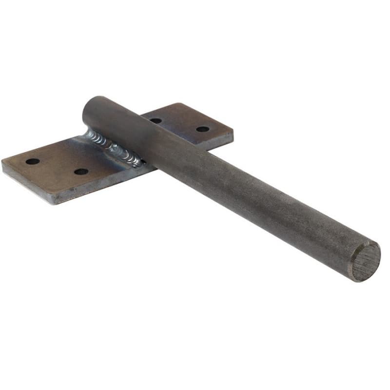 4-1/2" x 8" Stud Mount Mantel Rod, Steel Finish