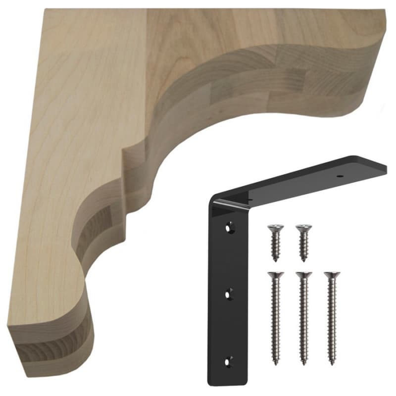 10" x 3" x 10" Lexington Overhang Corbel, Maple