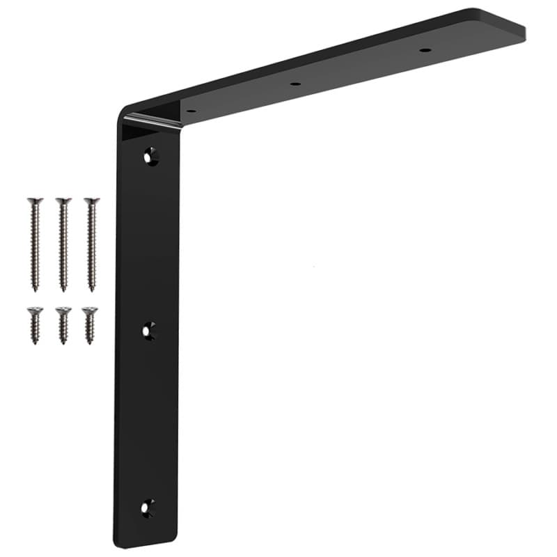 12" x 12" Corbel Rib Support, Black Finish