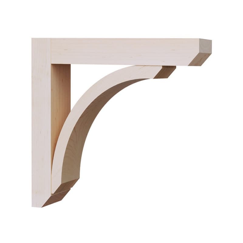 3" x 10" Lincroft Low Profile Wood Corbel, Maple