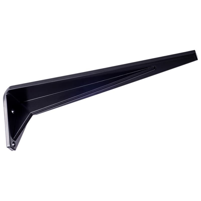 10" x 3" Industrial Shelf Bracket, Black Finish