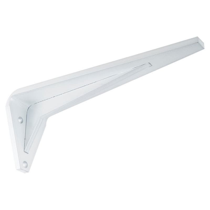 8" x 3" Industrial Shelf Bracket, Stainless Steel Finish