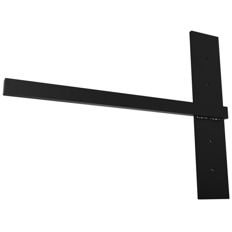 18" x 14" Stud Mount Floating Shelf Bracket, Black Finish