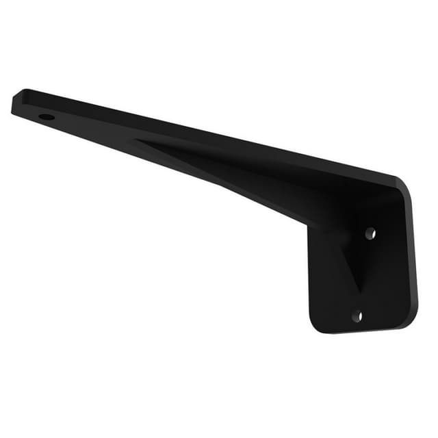 8" x 3" Modern Shelf Bracket, Black Finish