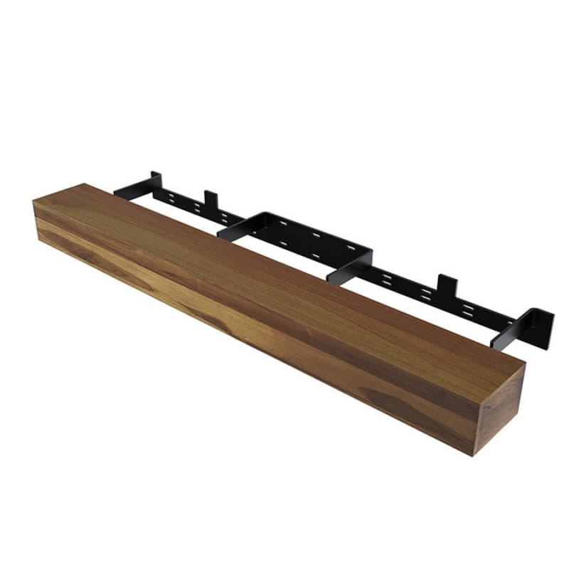 8" x 48" Floating Fireplace Mantel Kit, Teak Finish