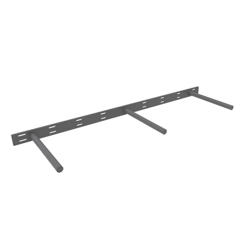 10" x 34-1/2" Floating Shelf Support Rod Bracket, Steel Finish