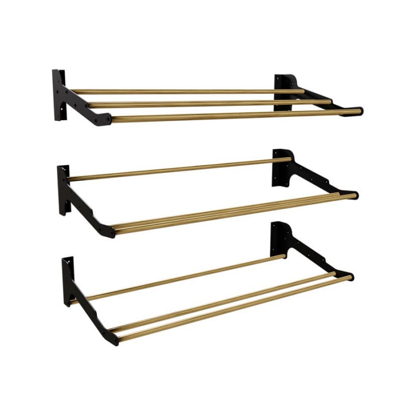27-1/4" Wine Display Shelf Rack, Gold