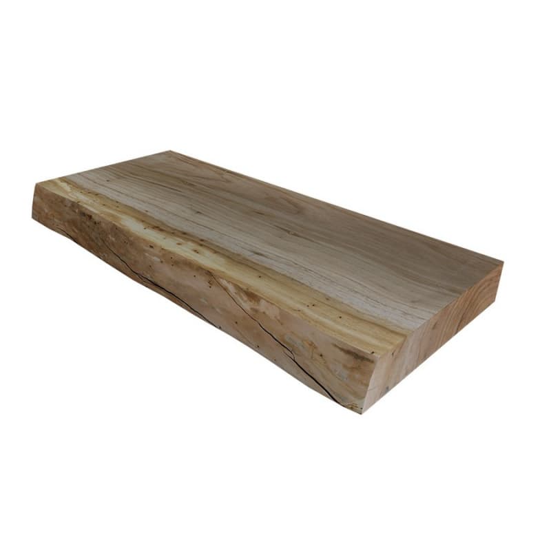 9" - 12" x 24" Live Edge Floating Shelf, Walnut Finish