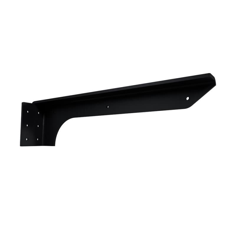 19" x 3" Double Metal Stud Front Right Hand Flange Bracket, Black Finish