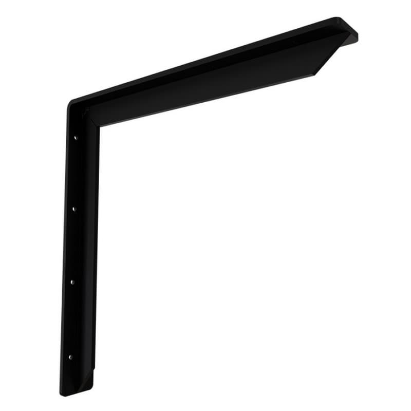 2" x 16" Bench Support Bracket, Black Finish