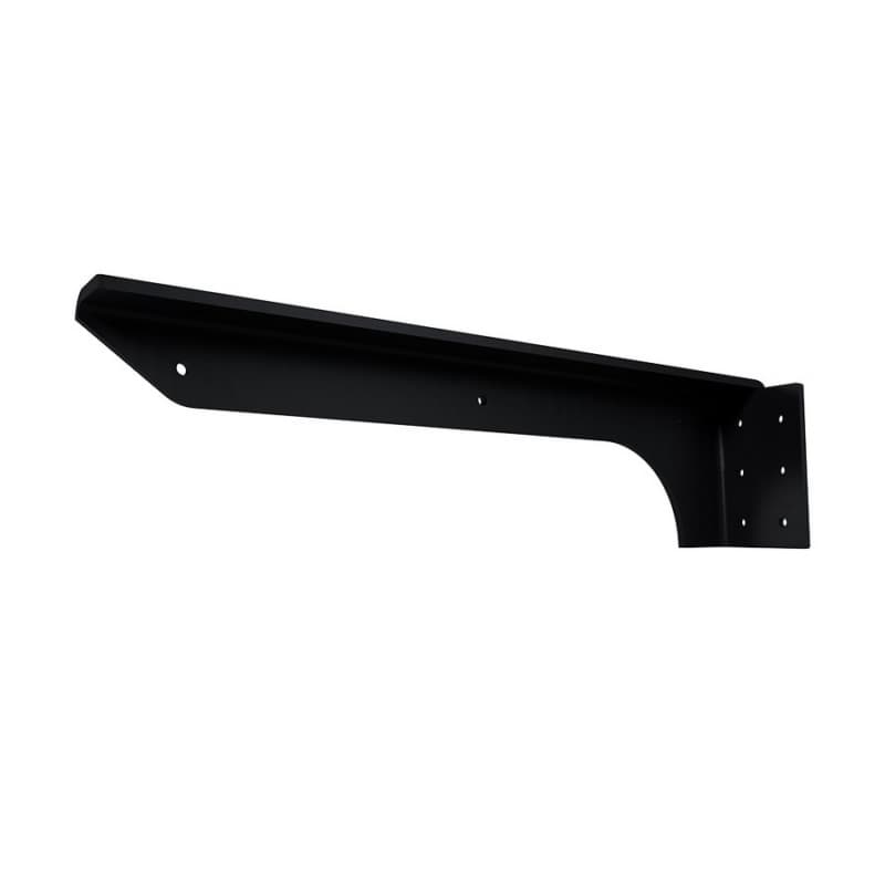 19" x 3" Double Metal Stud Front Left Hand Flange Bracket, Black Finish