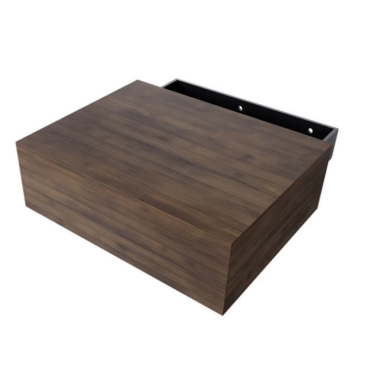 8-1/2" x 6-1/2" x 2-3/4" Concealed Storage Floating Shelf, Coffee