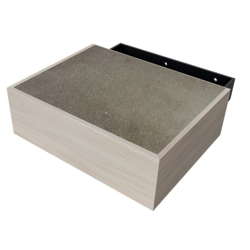 9" x 6-3/4" x 2-1/2" Concealed Storage Floating Shelf, Paint Grade