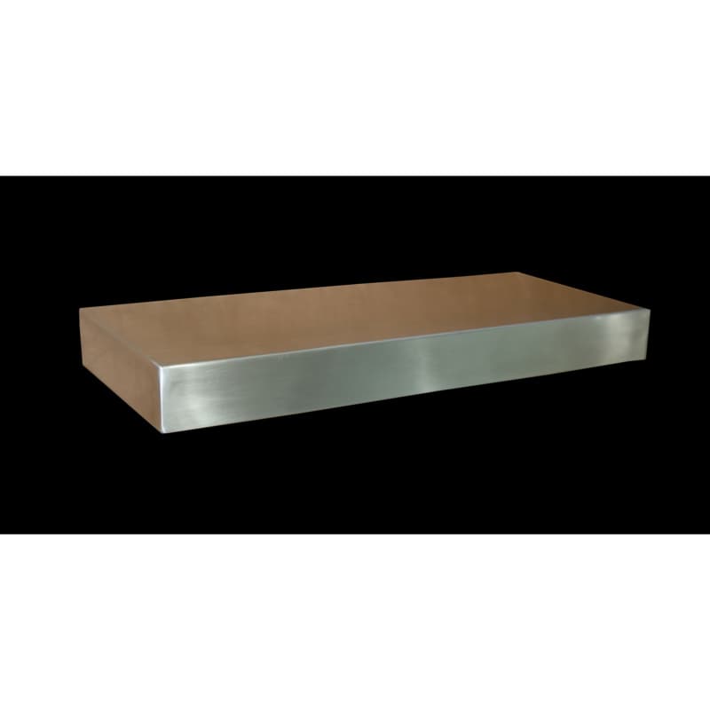 2-1/2" x 10" x 36" Floating Shelf, Stainless Steel