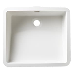 1513 Acrylic Undermount Single Bowl Rectangular Vanity Sink, 16-3/4" x 14-15/16" x 7-1/16", Arctic