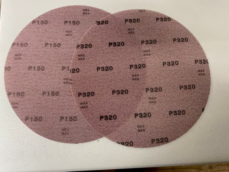 11-1/4" 180 Grit Fabramesh Hook & Loop No Holes Sanding Discs for 11" GEM Sanders, Aluminum Oxide on Fabric, Pack of 5