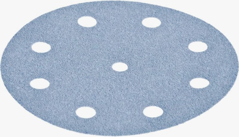 5" Hook & Loop 80 Grit 9 Holes Abrasive Granat D125 Sanding Disc, Aluminum Oxide on Paper( 50/Box)