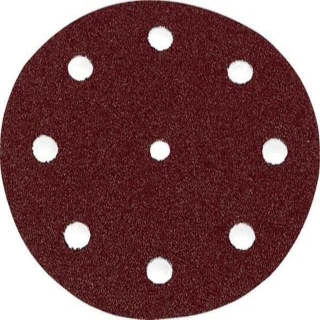Festool 5" 9-Hole Hook and Loop Aluminum Oxide Paper Backed Rubin 2 Sanding Discs