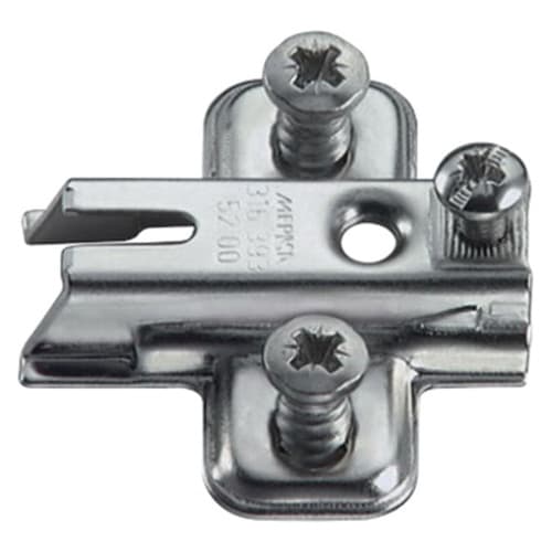 Nexis Adjustable Mounting Plate, Nickel-Plated, for Euro Screws, 0mm